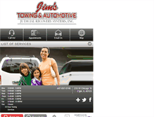 Tablet Screenshot of jimstowingandautomotive.com
